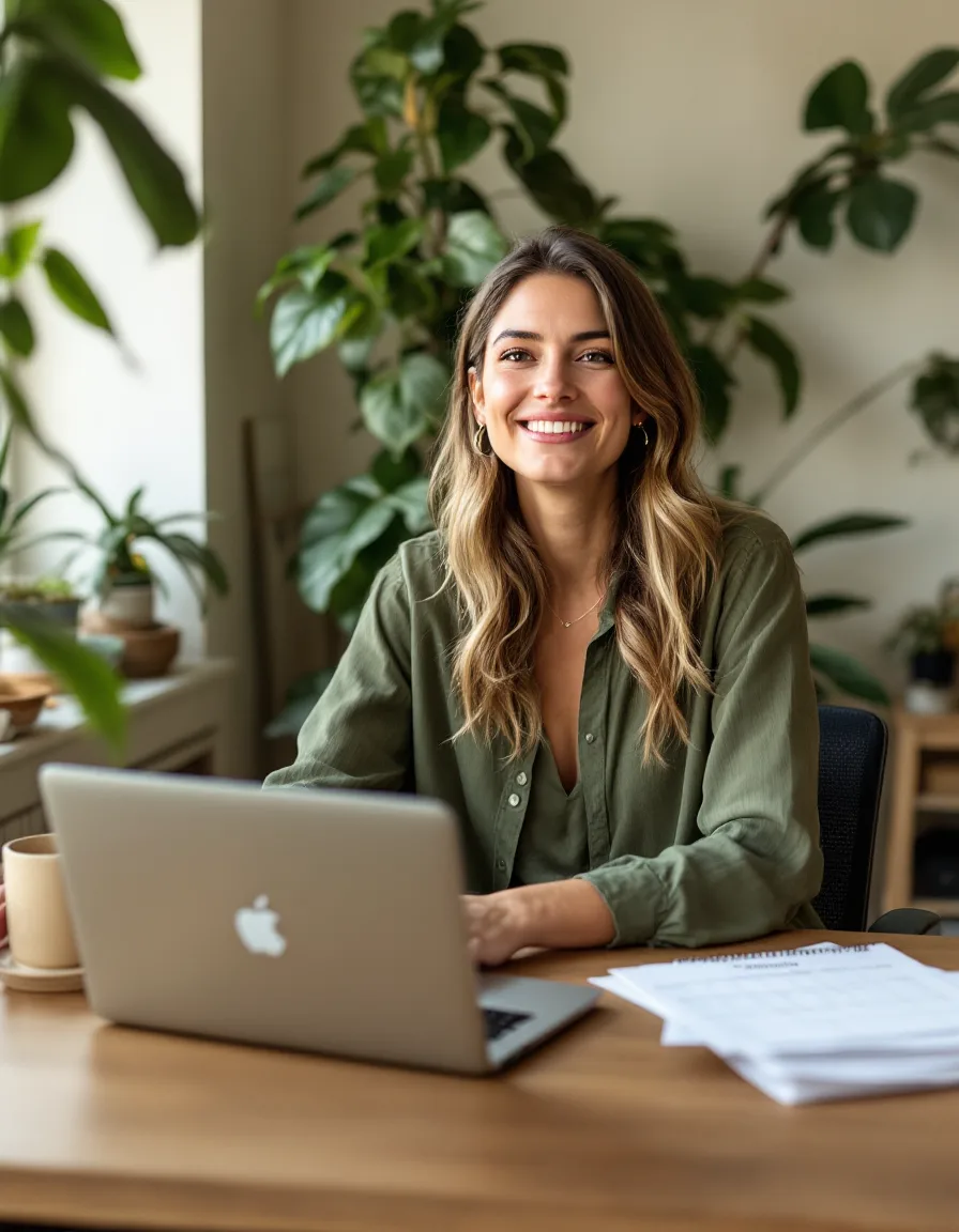 Dana Whitlow at the Foothold desk in Oklahoma City